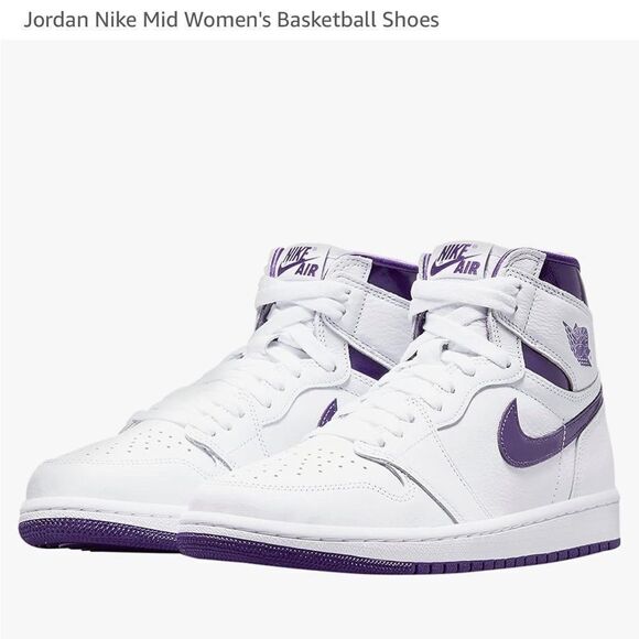 Nike Jordan 1 Purple High Top Leather Sneakers Size 11.5 - Picture 13 of 13